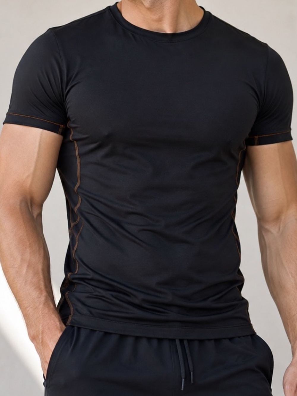 Tommy Copper T-Shirt Mens Size Large Black Compression Athletic Workout